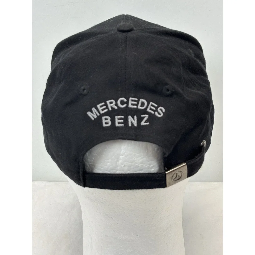 Mercedes-Benz Hat Black Embroidered Emblem Baseball Cap Adjustable Strap